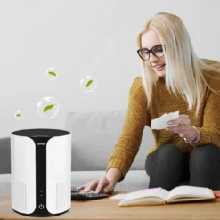 Luftreiniger Air Purifier Desktop-Luftfilter mit 3 Geschwindigkeiten 21 x 21 x 28 cm