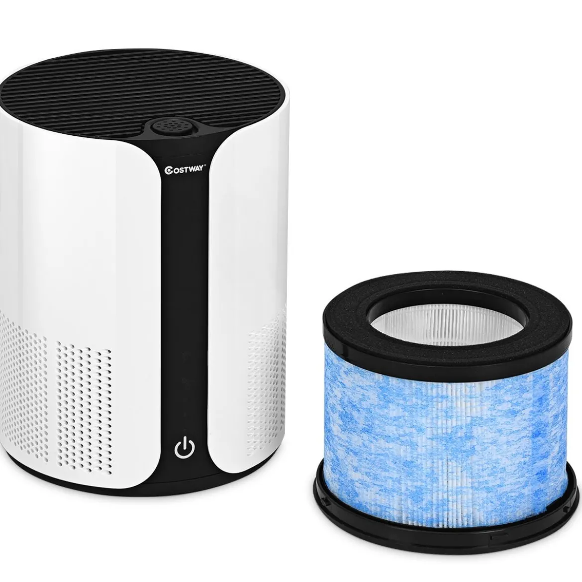 Luftreiniger Air Purifier Desktop-Luftfilter mit 3 Geschwindigkeiten 21 x 21 x 28 cm
