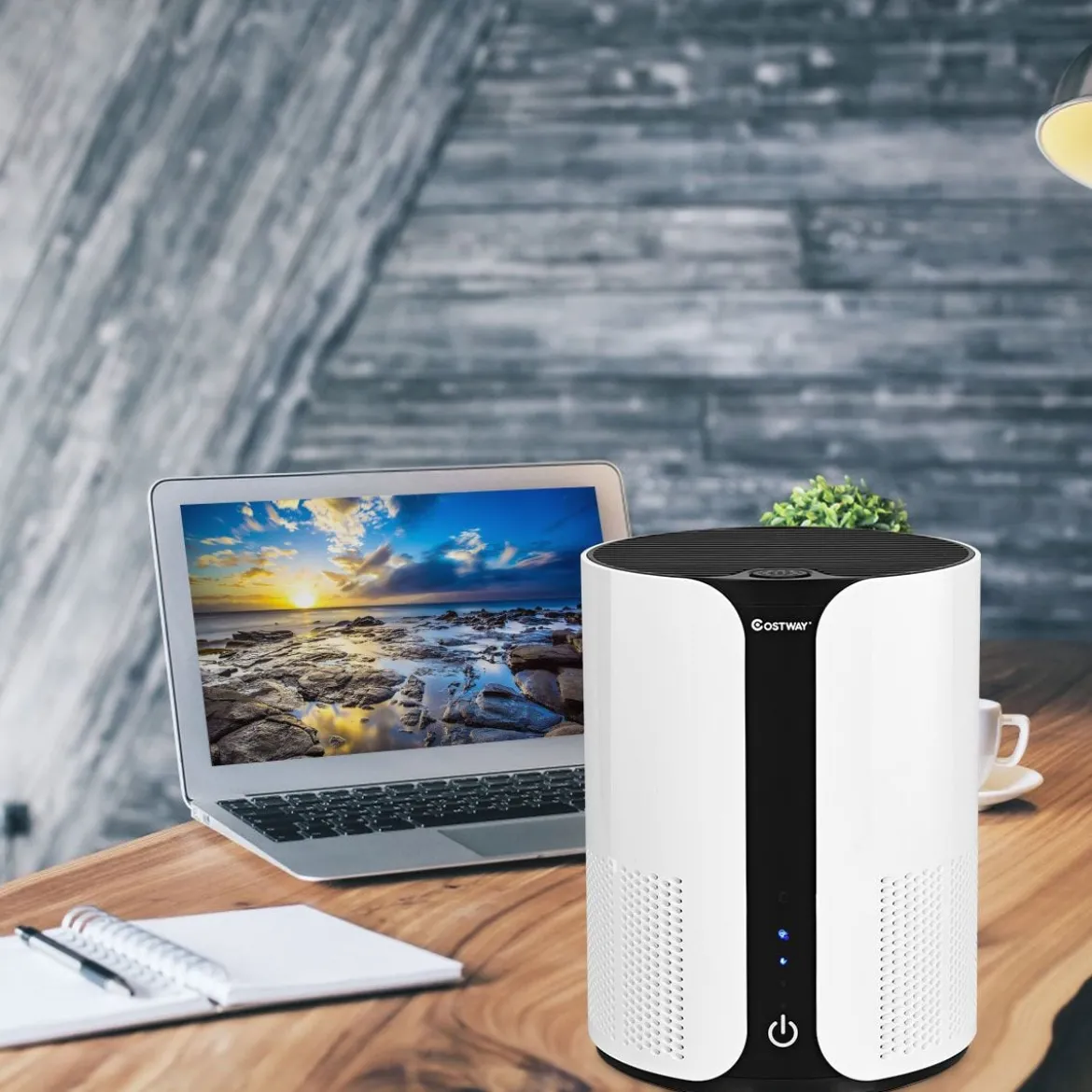 Luftreiniger Air Purifier Desktop-Luftfilter mit 3 Geschwindigkeiten 21 x 21 x 28 cm