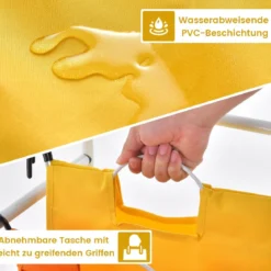 136L Wäschekörb mit 4 abnehmbaren 34L Wäschesack & Rädern 82 x 30 x 85 cm