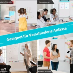 Magnetisches doppelseitiges Whiteboard mit Rädern für das Klassenzimmer im Büro und zu Hause