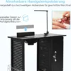 Maniküretisch mit Handgelenkauflage & 5 Schubladen & Lampe & Staubabsaugung