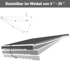 Markise mit Kurbel Balkonmarkise Sonnenschutz Gelenkarmmarkise 400 x 250 cm