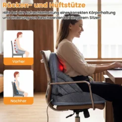 Massagekissen für Rücken mit Wärmefunktion Faltbare Shiatsu-Massagekissen Ergonomisches Stützkissen