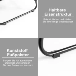 Massagesessel mit Ottomane 5 Vibrationsmodi & 4 Massagemotoren elektrische Massageliege Grau