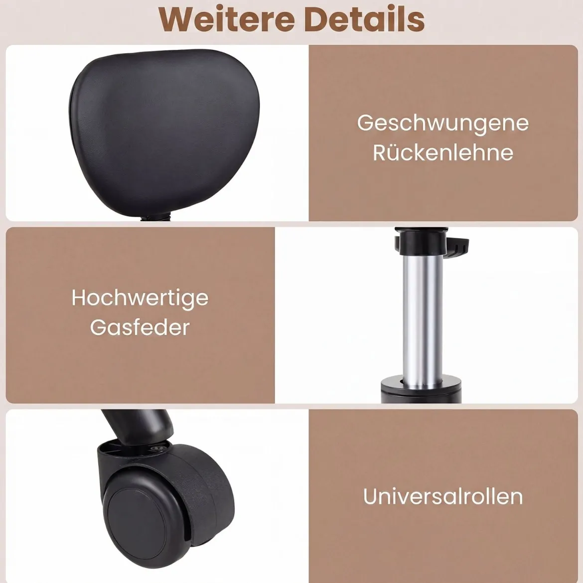 Meditationsstuhl Höhenverstellbar Bürostuhl mit Kreuzbeinen Kniestuhl mit 360° Drehbare Fußablage Schwarz