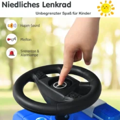 Mercedes Benz Rutschauto mit Stauraum & Hupe & Sirene & Pfeife & Warnlampe Kinder Polizeiauto