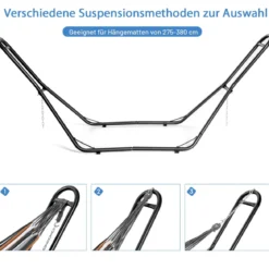 Metall Hängemattengestell Hängemattenständer Hängemattenhalter 150kg Tragkraft (nur Gestell)