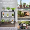 Metall-Pflanzenständer 3-stöckiges Pflanzregal strapazierfähiges Präsentationsregal Pflanzenleiter