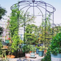Metall Rosenbogen für Kletterpflanzen Rosenpavillon Gartenbogen Torbogen Rosengitter