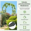 Metall Rosenbogen mit 4 Bodenpfählen Gartenbogen für Kletterpflanzen Rosengitter Schwarz