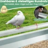 Metalltrog für Hühnerfutter Kornspender aus Verzinktem Metall mit Abflusslöchern & Drehbarem Griff