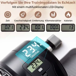 Mini Ellipsentrainer Elektrischer Crosstrainer mit LCD-Display Griff & Rutschfesten Pedalen Weiß