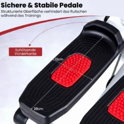 Mini-Stepper für Zuhause mit Widerstandsbändern bis 75 kg Belastbar 37 x 39,5 x 23,5 cm
