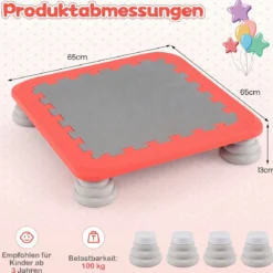 Mini-Trampolin für Kinder 65 cm Großes Trampolin-Sprungbrett mit Rutschfester EVA-Oberfläche