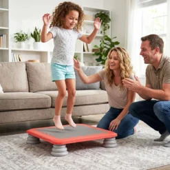 Mini-Trampolin für Kinder 65 cm Großes Trampolin-Sprungbrett mit Rutschfester EVA-Oberfläche