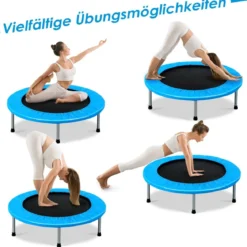 Mini Trampolin Kindertrampolin für Erwachsene und Kinder bis zu 100kg belastbar