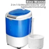 Mini Waschmaschine Reisewaschmaschine Waschautomat mit Trockenschleuder Blau
