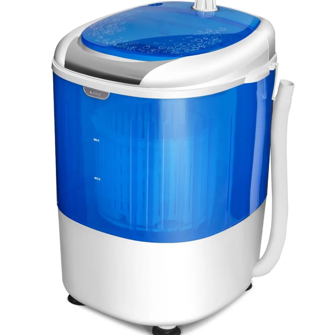 Mini Waschmaschine Reisewaschmaschine Waschautomat mit Trockenschleuder Blau