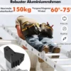 4,6 m Klappleiter mit Sicherem Verriegelungsscharnier & Rutschfesten Fußpolstern Mehrzweckleiter