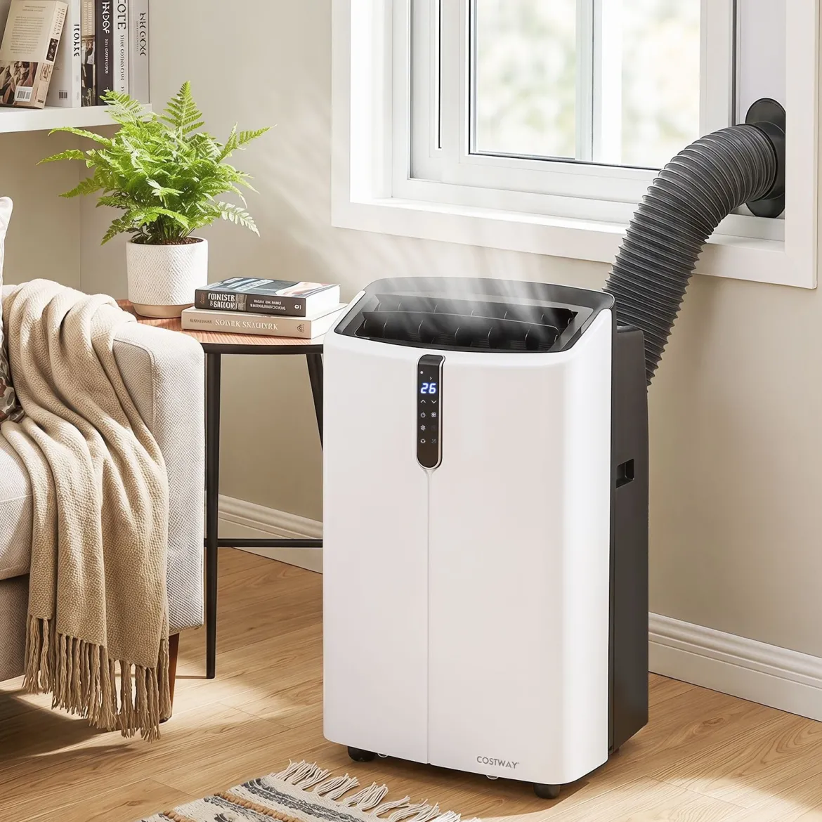 Mobile Klimaanlage 12000 BTU Klimagerät mit Kühlung Heizung Entfeuchtung Ventilator & Schlafmodus