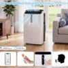 Mobile Klimaanlage 14000 BTU Klimagerät mit Kühlung Heizung Entfeuchtung Ventilator & Schlafmodus