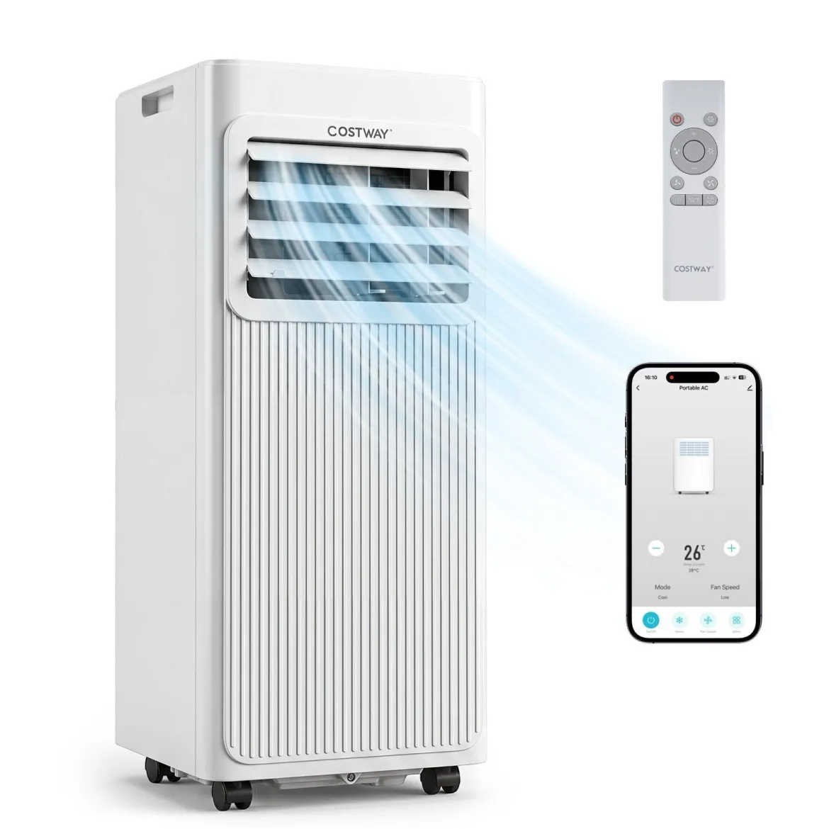 Mobile Klimaanlage mit Abluftschlauch 7000 BTU 3 in 1 Klimagerät für Raumgröße bis 32,5㎡