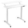 Mobiler höhenverstellbarer Schreibtisch ergonomischer Steh-Schreibtisch 120 x 68 x 88,5-137,5 cm Weiß