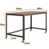 Mobiler Schreibtisch Computertisch mit Stabilem Metallrahmen 120 x 60 x 75 cm Braun