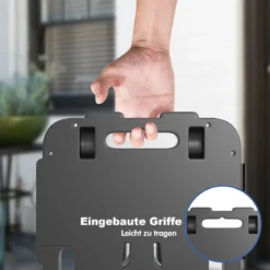 Mobiler Transportwagen mit ineinandergreifendem Kanten-Design und 4 reibungslosen Rollen Schwarz