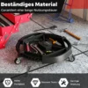 Mobiler Werkzeug-Creeper rollendes Caddy-Tablett mit 3 schwenkbaren Rollen und 4 Fächern 136kg Tragfähigkeit Schwarz