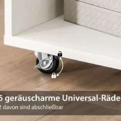 Moderner Aktenschrank für Home Office Wohnzimmer 110 x 40 x 69 cm Weiß