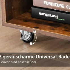 Moderner Aktenschrank für Home Office Wohnzimmer 110 x 40 x 69 cm Braun