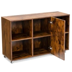 Moderner Aktenschrank für Home Office Wohnzimmer 110 x 40 x 69 cm Braun