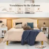 Moderner 2 Ebenen Nachttisch im X-Design mit Schublade 40 x 30 x 61,5 cm Weiß