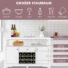 Modernes Esszimmerbuffet mit Kreuzförmigem Weinregal Offenem Regal 2 Schränken & Schublade Weiß