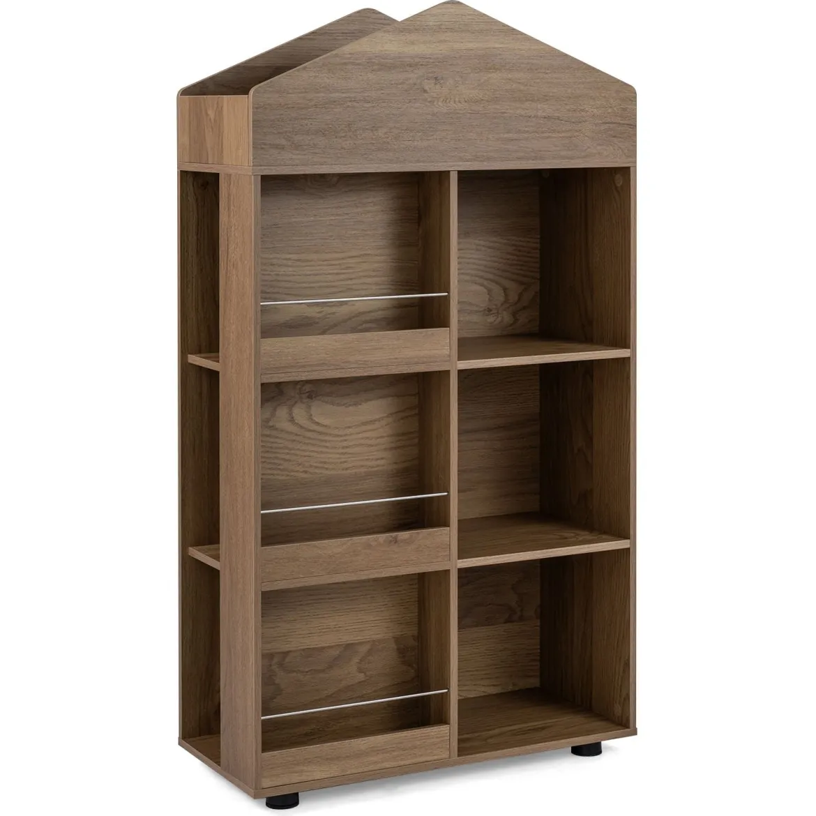 Montessori Kinderregal 116cm Bücherregal Kinder Holz & Spielzeugaufbewahrung Natur