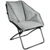 Moon Chair Gepolsterte Klappstuhl Campingstuhl Mondstuhl faltbar Klappsessel 85 x 78 x 87 cm Grau