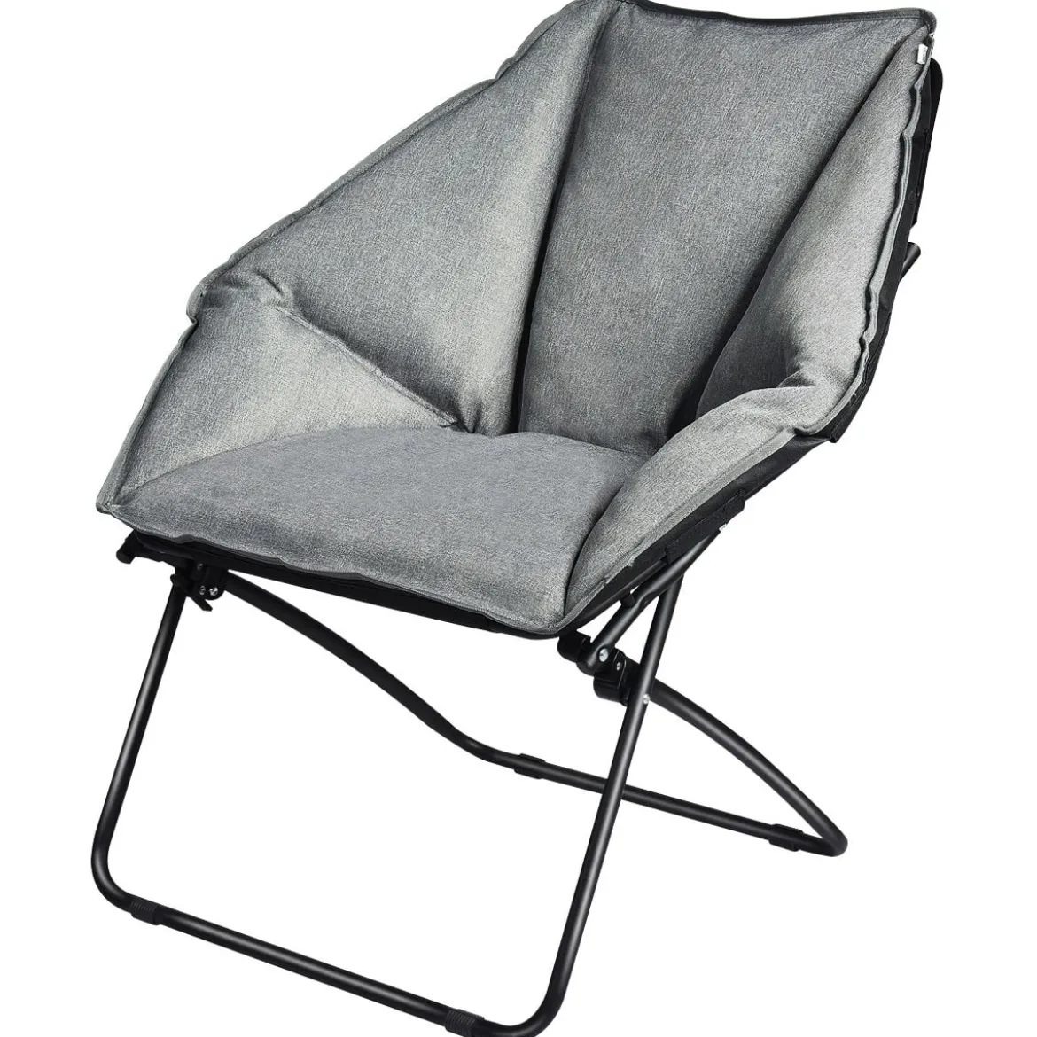 Moon Chair Gepolsterte Klappstuhl Campingstuhl Mondstuhl faltbar Klappsessel 85 x 78 x 87 cm Grau