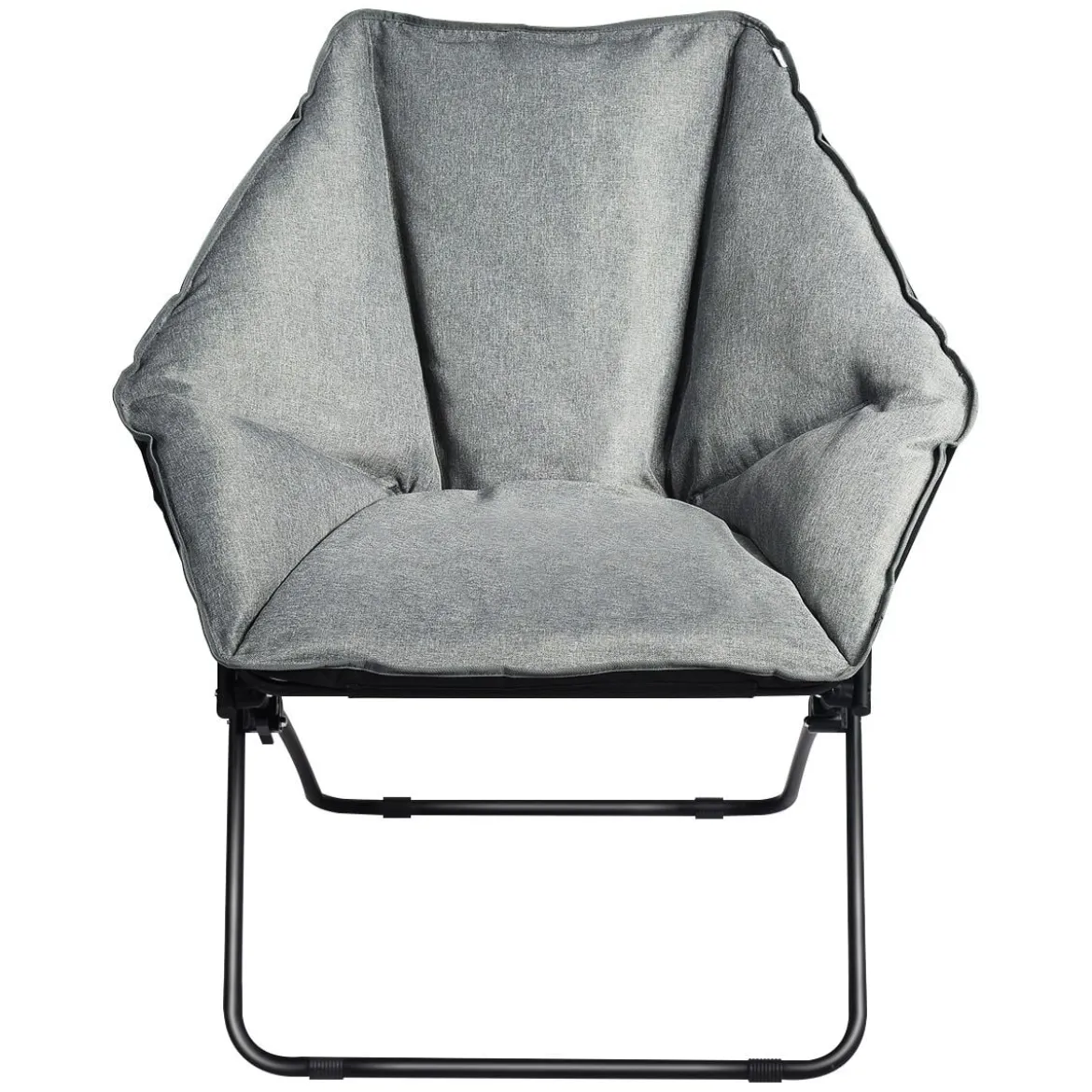 Moon Chair Gepolsterte Klappstuhl Campingstuhl Mondstuhl faltbar Klappsessel 85 x 78 x 87 cm Grau