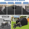 Motorrad Abdeckplane aus Oxford-Stoff mit Metallrahmen Wasserdicht Winterfest 345 x 137 x 190 cm