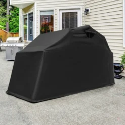 Motorrad Abdeckplane aus Oxford-Stoff mit Metallrahmen Wasserdicht Winterfest 345 x 137 x 190 cm