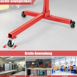 Motorständer 340 kg Motorheber 360° drehbar mit 4 verstellbaren Armen Motorhalter für Garagen