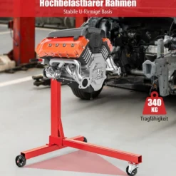 Motorständer 340 kg Motorheber 360° drehbar mit 4 verstellbaren Armen Motorhalter für Garagen