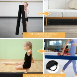 2,1M Schwebebalken Gymnastik Training Zusammenfaltbar Strapazierfähig Fitness