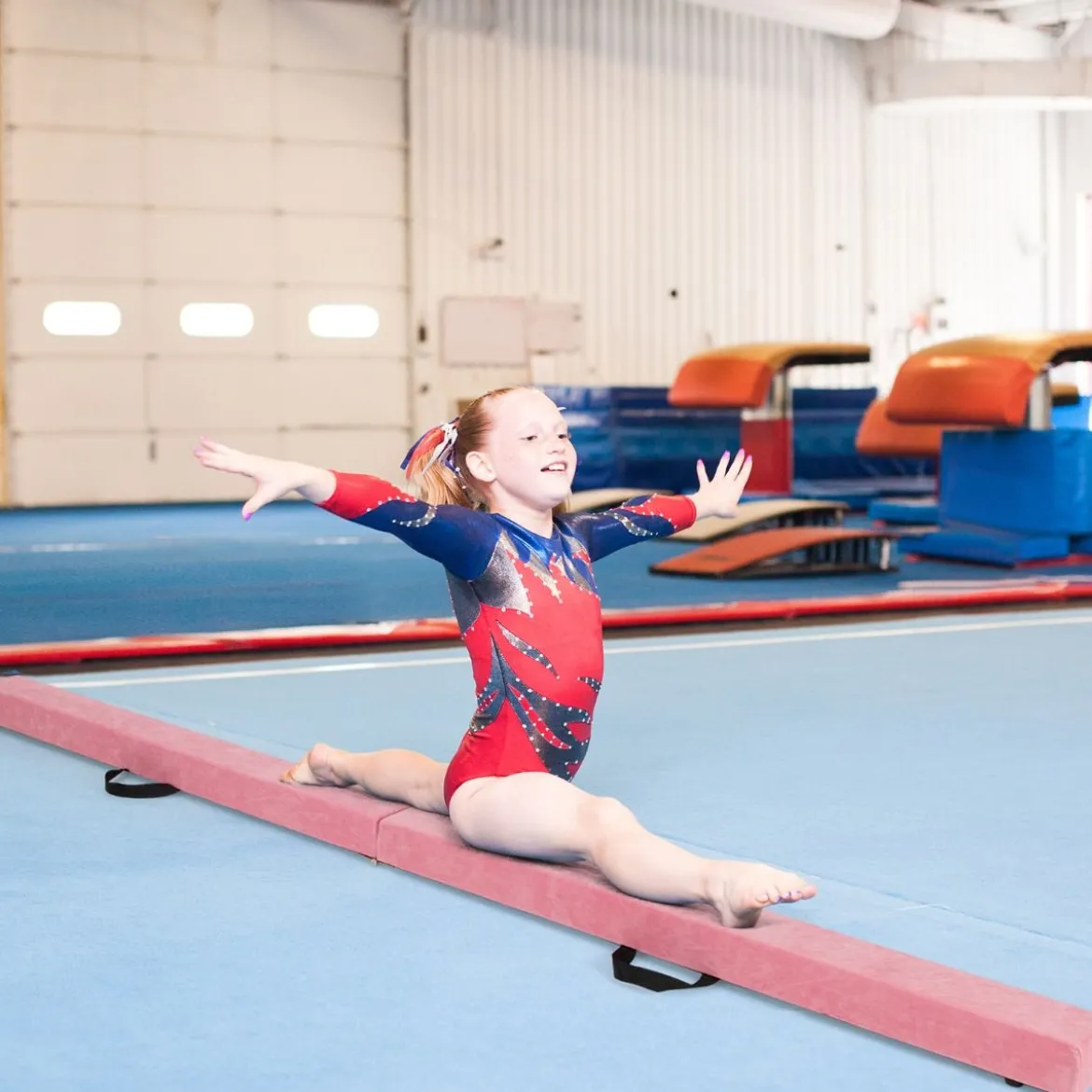 2,1M Schwebebalken Gymnastik Training Zusammenfaltbar Strapazierfähig Fitness