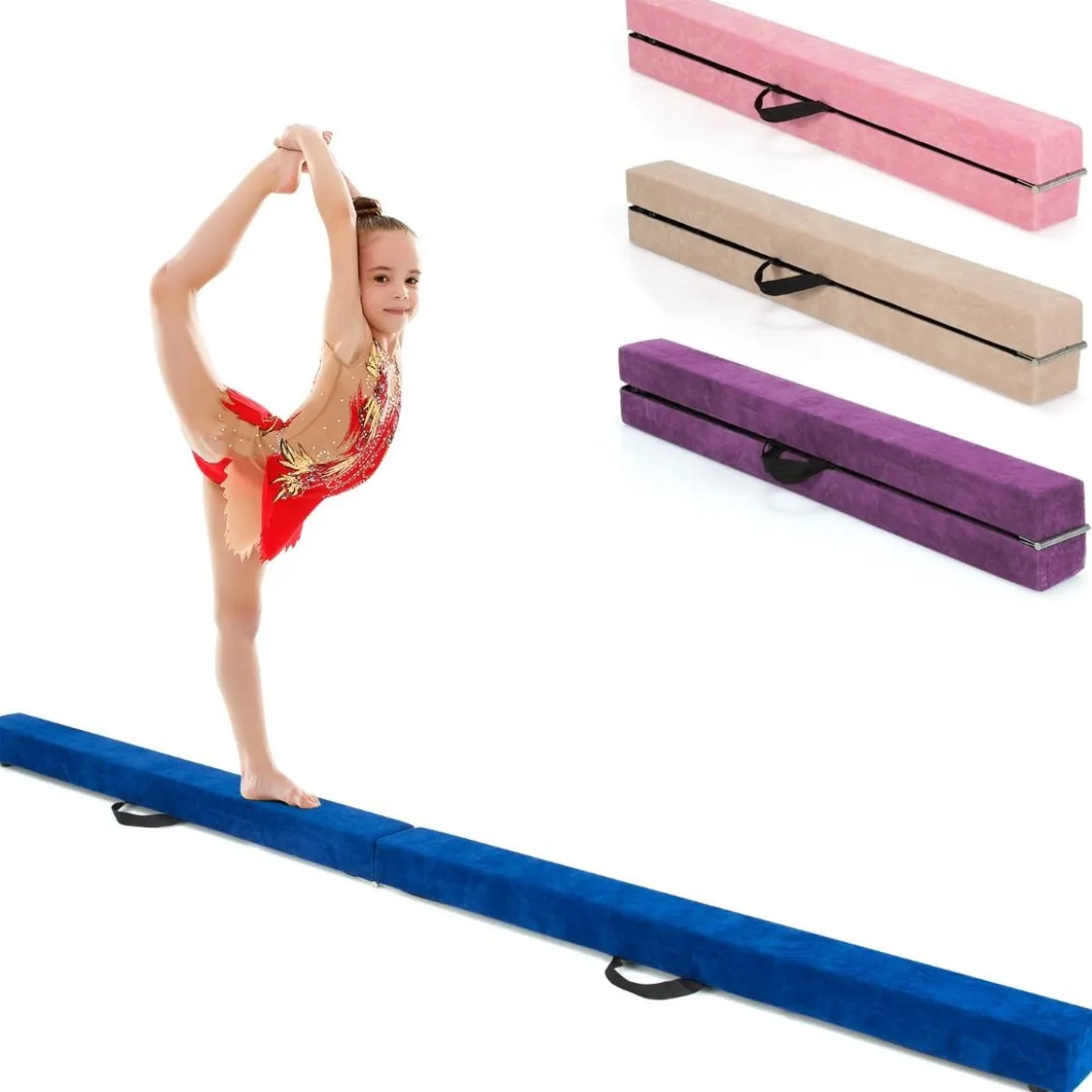 2,1M Schwebebalken Gymnastik Training Zusammenfaltbar Strapazierfähig Fitness