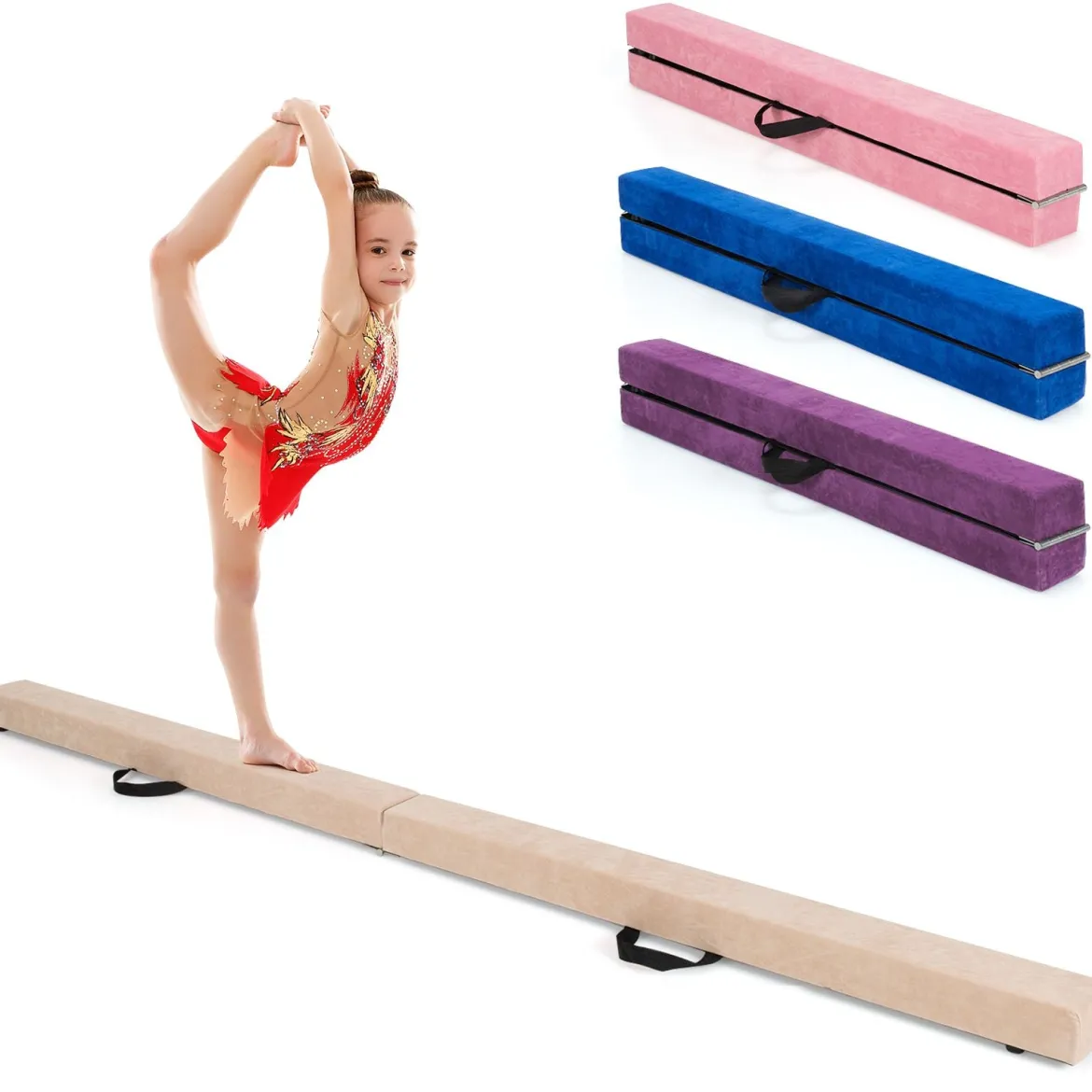 2,1M Schwebebalken Gymnastik Training Zusammenfaltbar Strapazierfähig Fitness