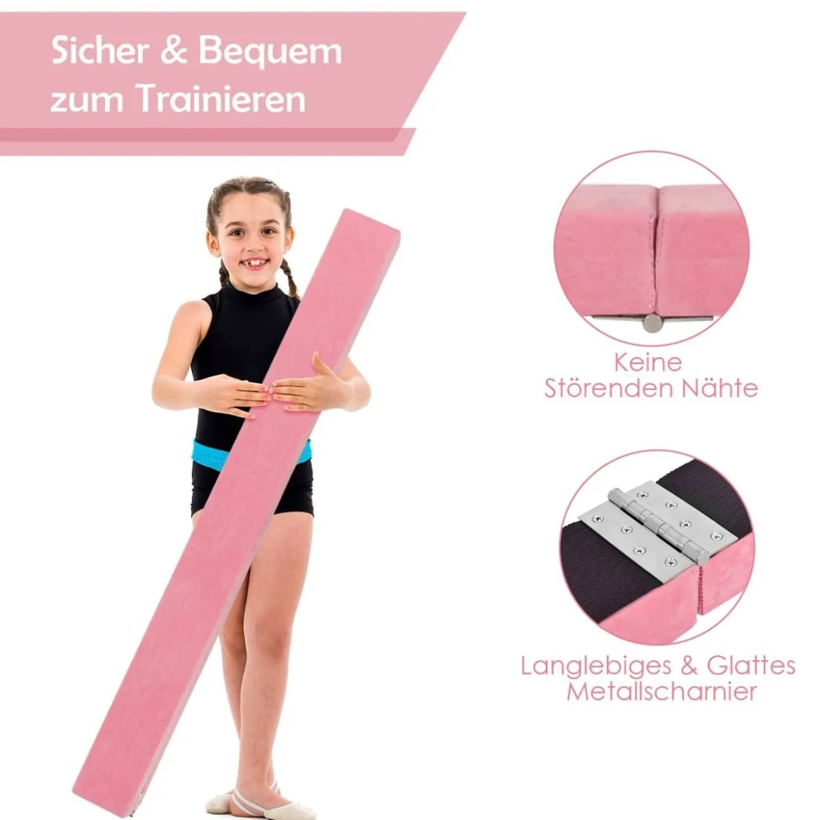 2,1M Schwebebalken Gymnastik Training Zusammenfaltbar Strapazierfähig Fitness