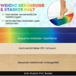 2,1M Schwebebalken Gymnastik Training Zusammenfaltbar Strapazierfähig Fitness